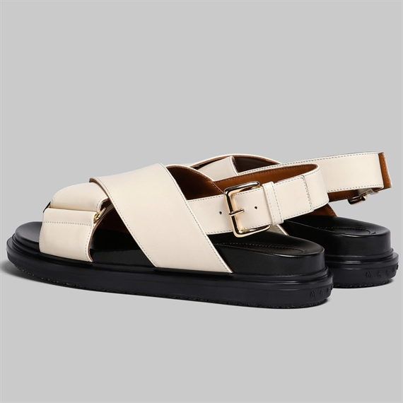 MARNI Fussbett Sandaler, Silk White